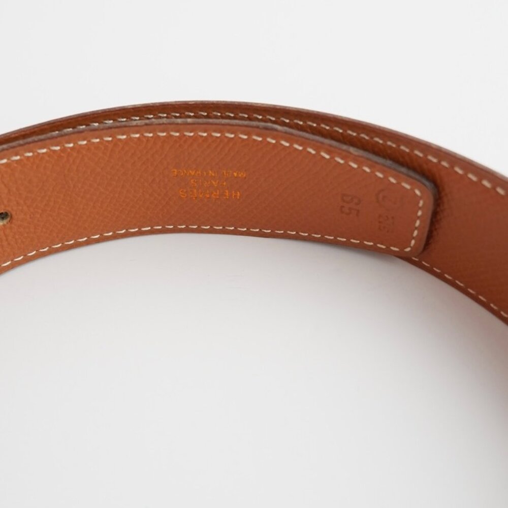 Authentic Preowned Hermes Black/ Brown H Belt GHW - 65 - Picture 2 of 13